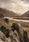 Alexandre Calame Mountainous Riverscape Spain oil painting artist